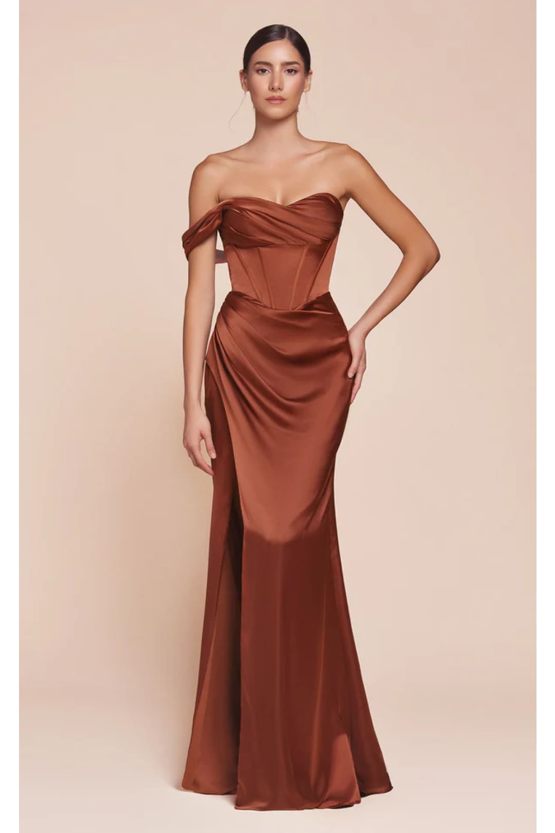Ladivine Prom Dress Long Formal Evening Gown 7448 - Sienna / 4 - Prom