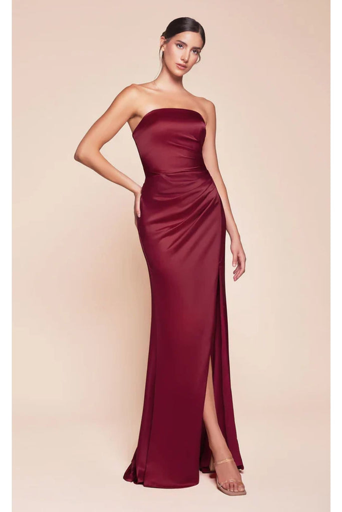 Ladivine Prom Dress Long Formal Evening Gown 7451 - Burgundy / 2 - Prom