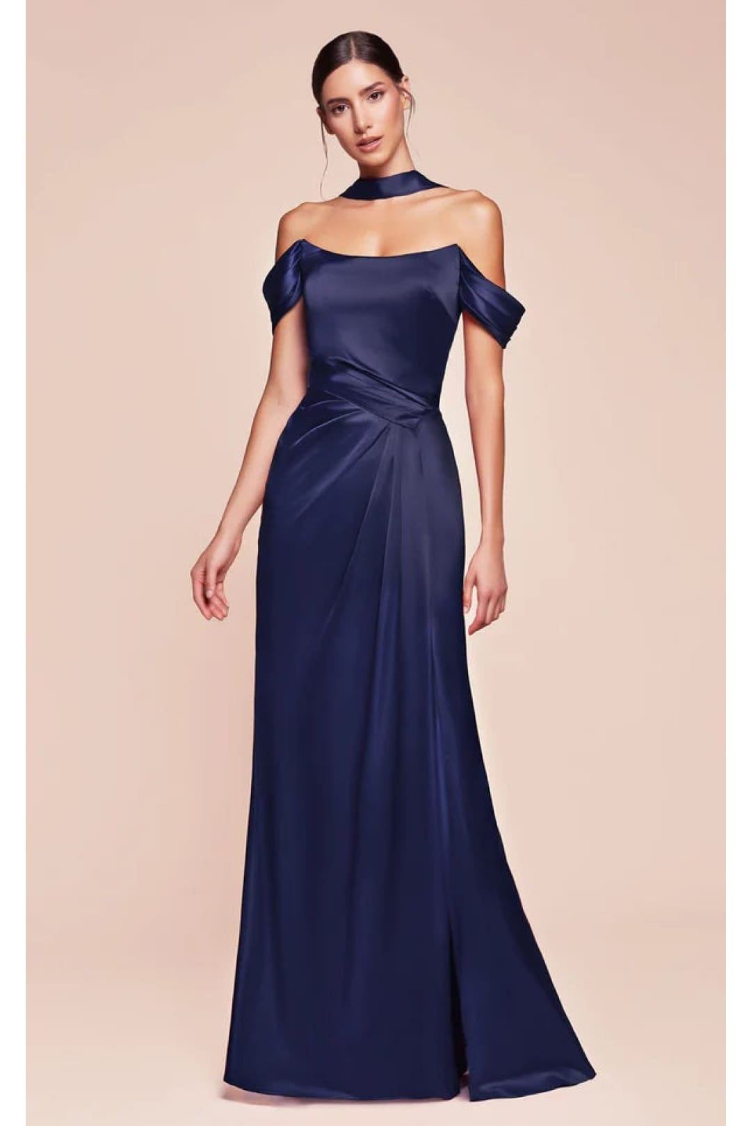 Ladivine Prom Dress Long Formal Evening Gown 7452 - Navy / 2 - Prom