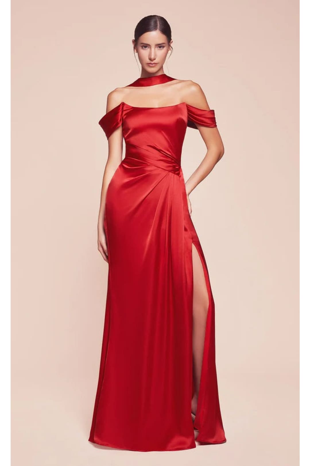 Ladivine Prom Dress Long Formal Evening Gown 7452 - Red / 2 - Prom