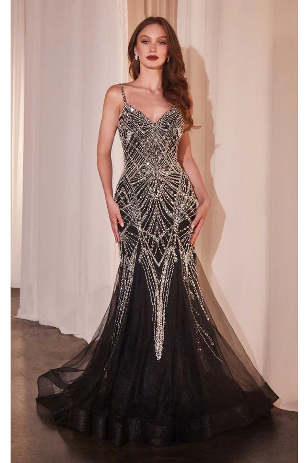 Ladivine Prom Dress Long Formal Evening Gown 9317 - Black / 4 - Prom
