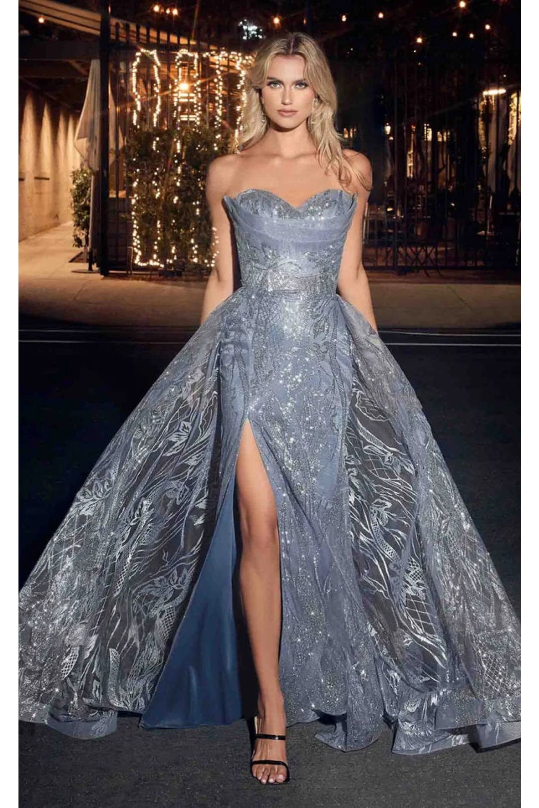 Ladivine Prom Dress Long Formal Evening Gown CB129 - Smoky Blue / 4 - Prom
