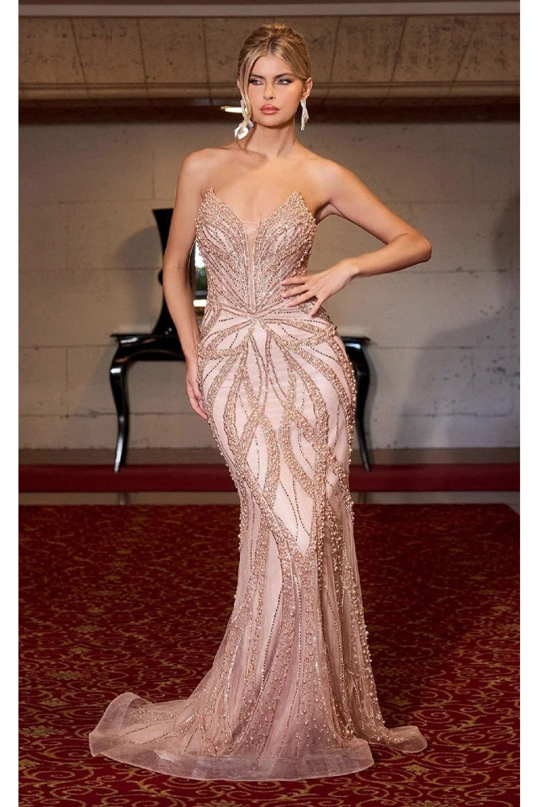 Ladivine Prom Dress Long Formal Evening Gown CC0688 - Rose Gold / 2 - Prom