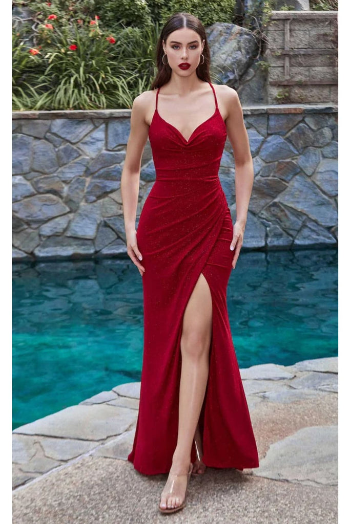 Ladivine Prom Dress Long Formal Evening Gown CC1618 - Red / 2 - Prom