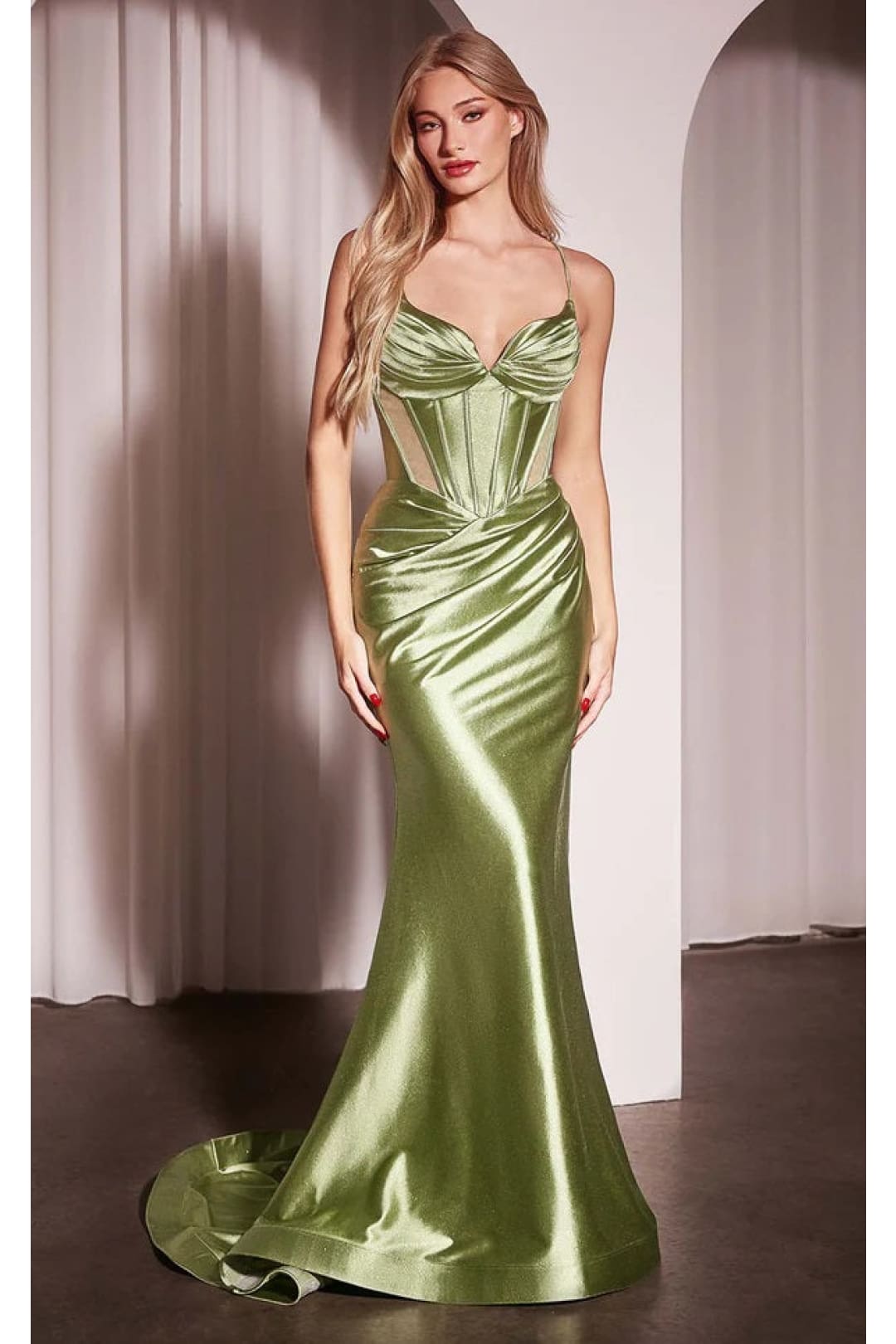 Ladivine Prom Dress Long Formal Evening Gown CC2397 - Greenery / Prom