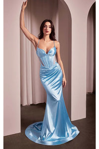 Ladivine Prom Dress Long Formal Evening Gown CC2397 - Light Blue / Prom