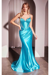 Ladivine Prom Dress Long Formal Evening Gown CC2397 - Ocean Blue / Prom