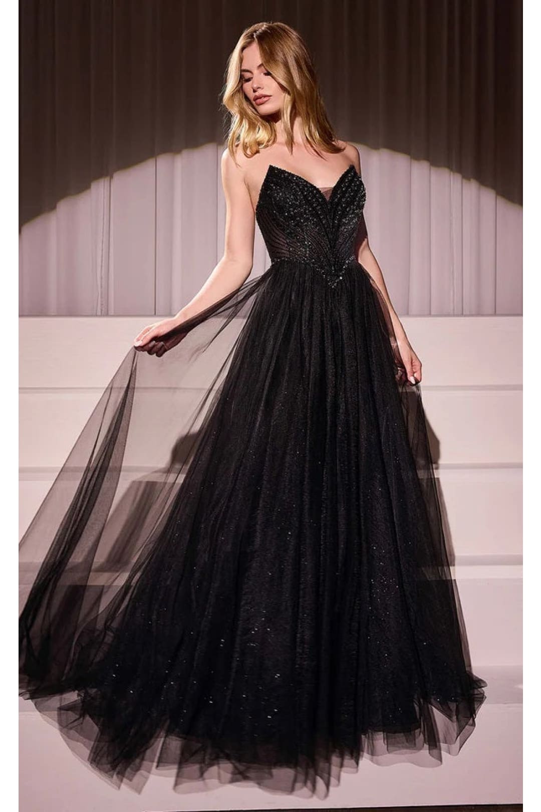 Ladivine Prom Dress Long Formal Evening Gown CC415 - Black / 2 - Prom