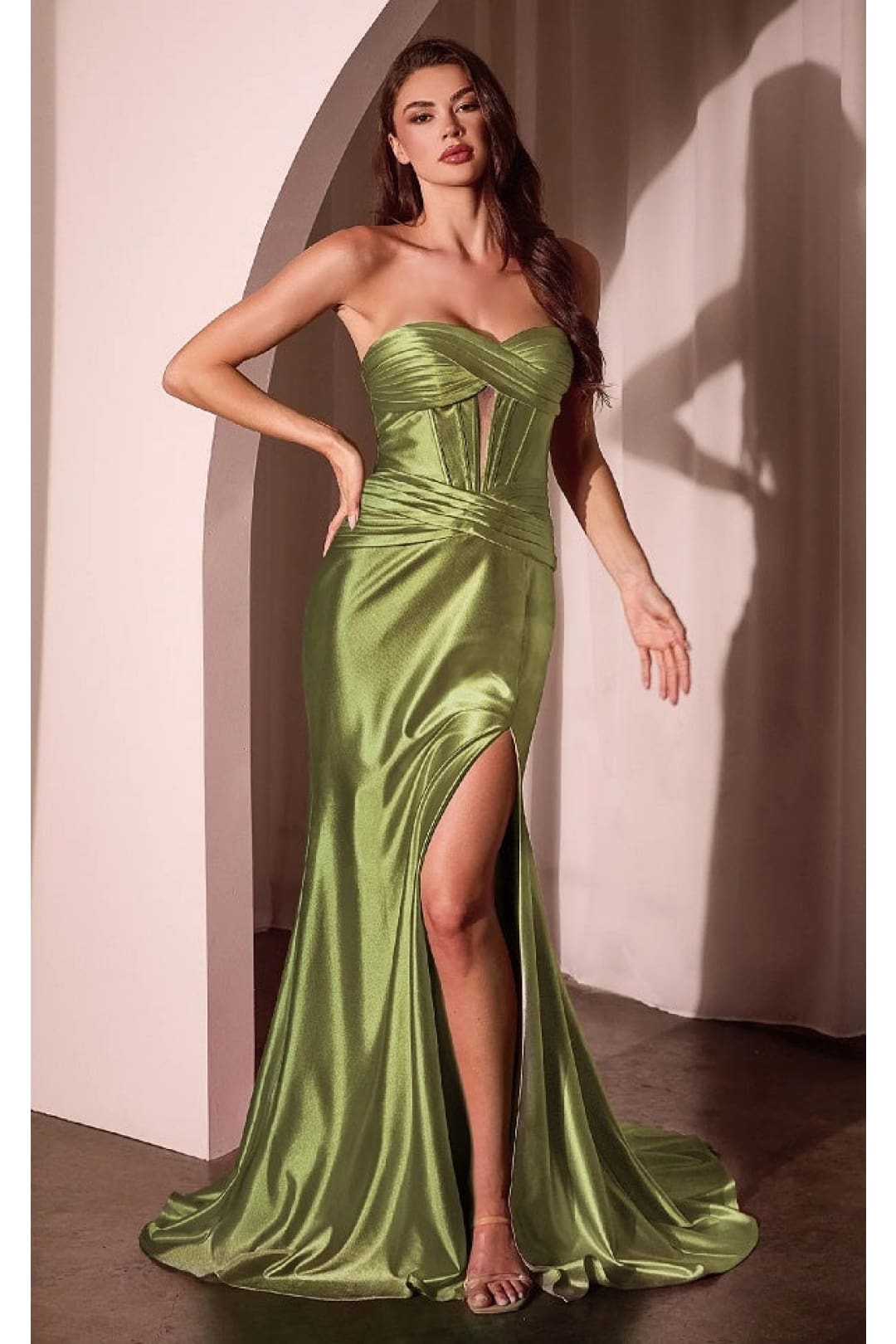 Ladivine Prom Dress Long Formal Evening Gown CD0103 - Greenery / 2X - Prom