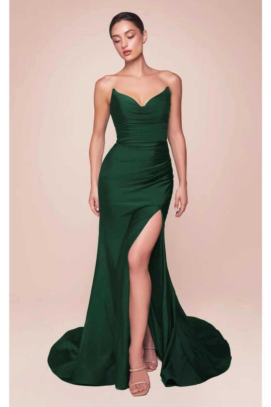 Ladivine Prom Dress Long Formal Evening Gown CD791 - Hunter Green / 2 - Prom