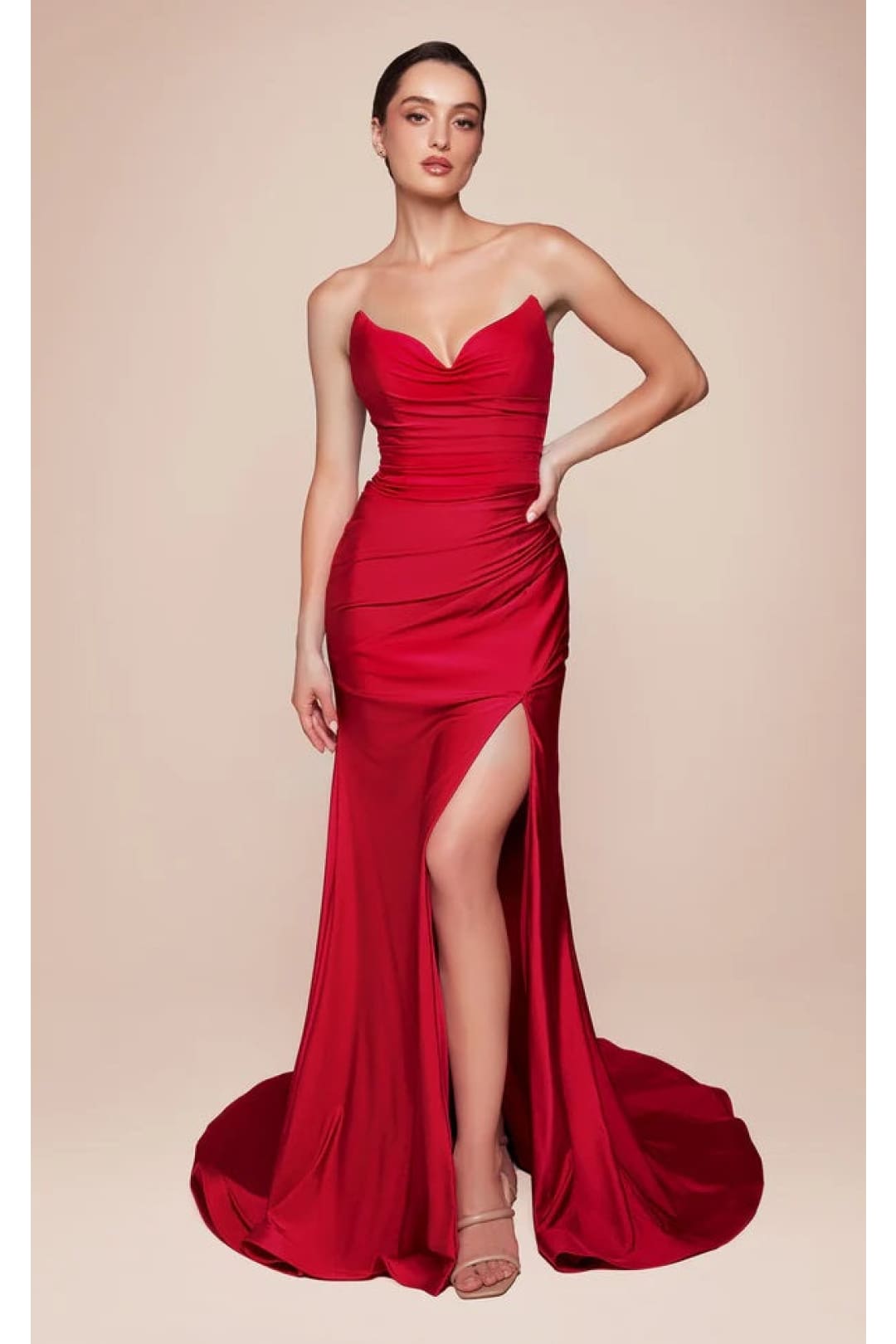 Ladivine Prom Dress Long Formal Evening Gown CD791 - Red / 2 - Prom