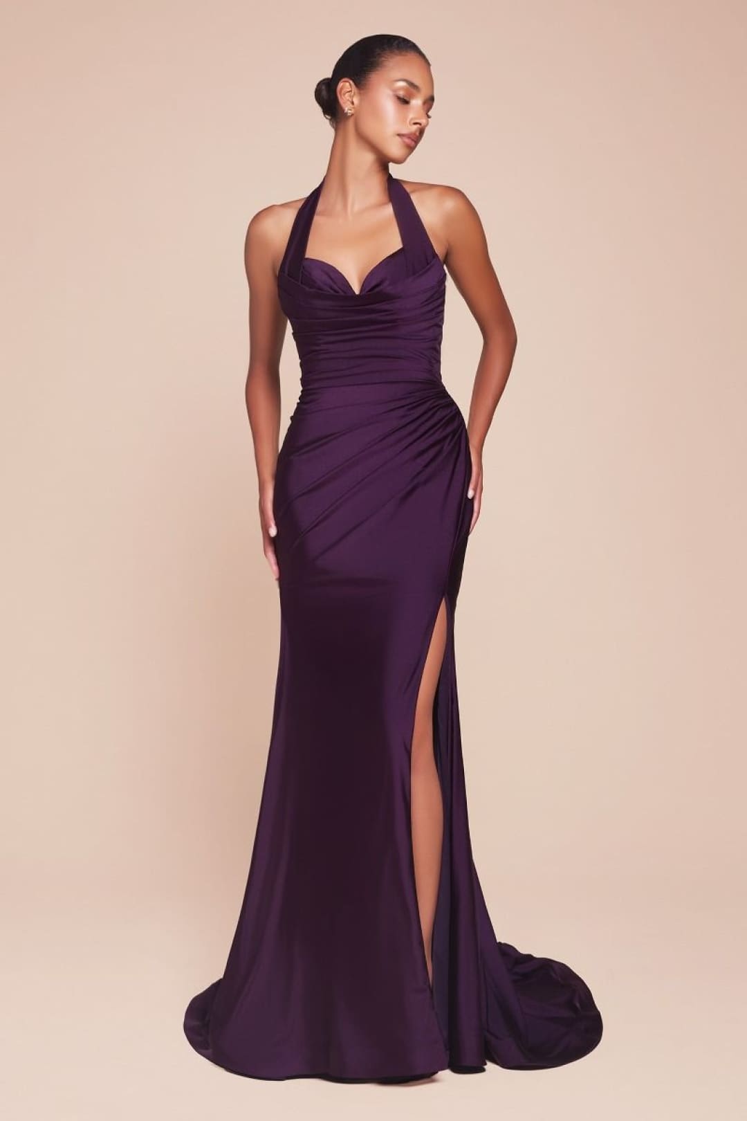 Ladivine Prom Dress Long Formal Evening Gown CD796 - EGGPLANT / 2 - Prom