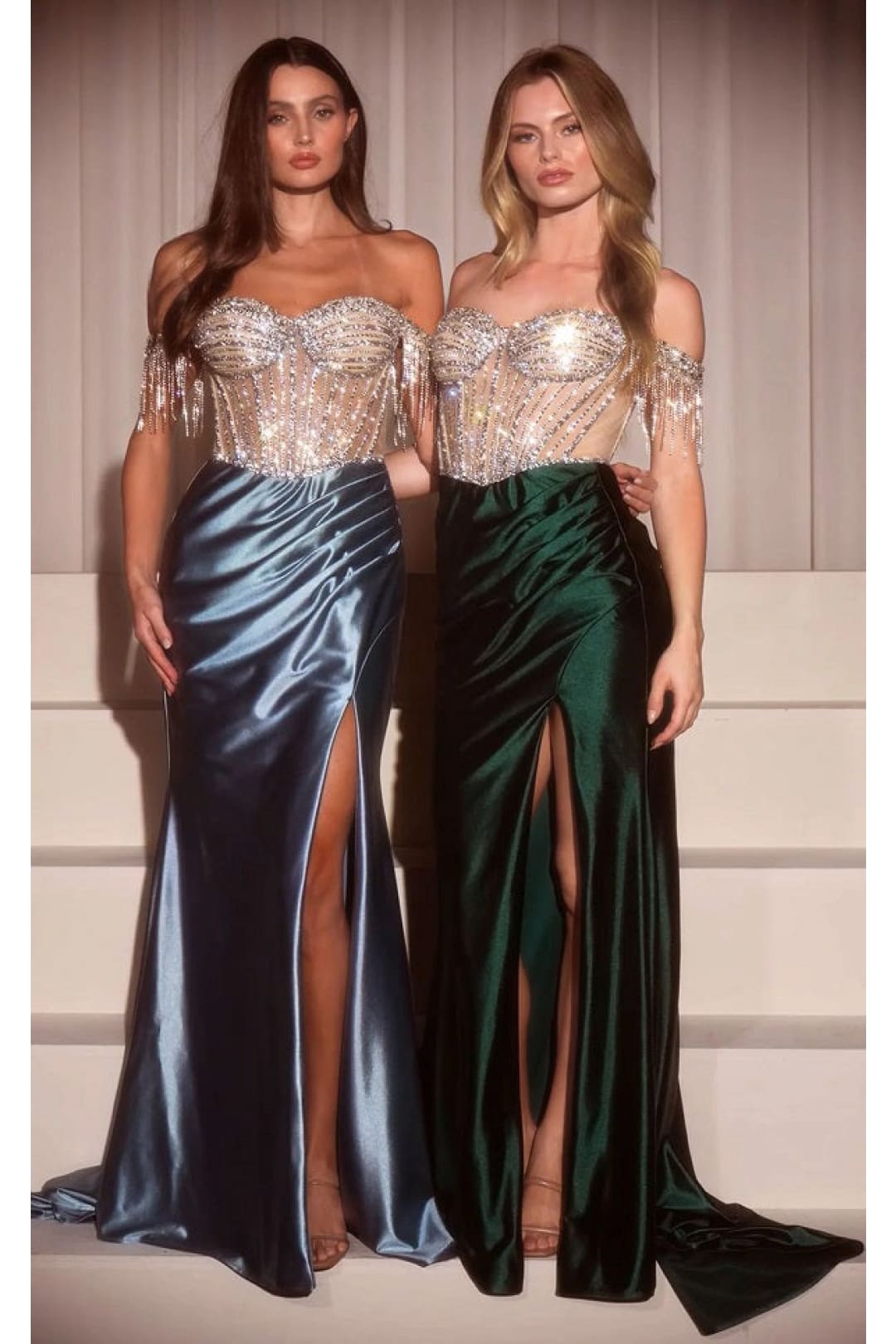 Ladivine Prom Dress Long Formal Evening Gown CD821 - Emerald / 2 - Prom