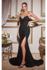 Ladivine Prom Dress Long Formal Evening Gown CD888 - Black / 2 - Prom