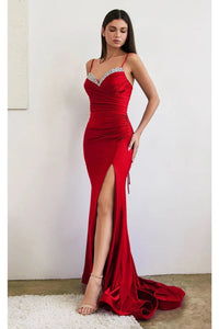 Ladivine Prom Dress Long Formal Evening Gown CD888 - Red / 2 - Prom