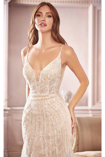 Ladivine Prom Dress Long Formal Evening Gown CDS401 - Off White / 2 - Prom