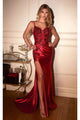 Ladivine Prom Dress Long Formal Evening Gown CDS439 - Deep Red / 2 - Dress