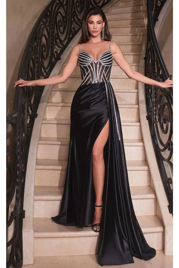 Ladivine Prom Dress Long Formal Evening Gown CDS440 - Black / 2 - Prom