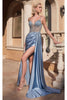 Ladivine Prom Dress Long Formal Evening Gown CDS440 - Dusty-Blue / 2 - Prom