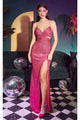 Ladivine Prom Dress Long Formal Evening Gown CH115 - Fuchsia / XXS - Prom