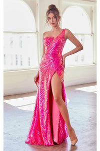 Ladivine Prom Dress Long Formal Evening Gown CK937 - Hot Pink / 2 - Prom