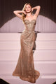 Ladivine Prom Dress Long Formal Evening Gown J871 - Mocha Gold / 2 - Prom