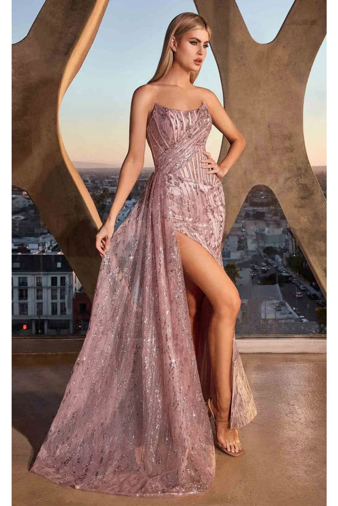 Ladivine Prom Dress Long Formal Evening Gown J872 - Mauve / 2 - Prom Dress