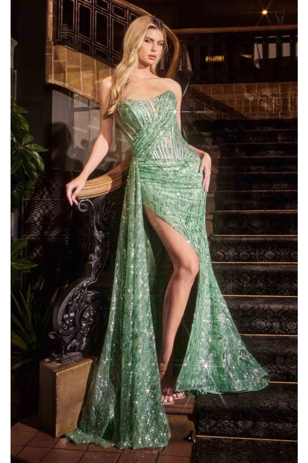 Ladivine Prom Dress Long Formal Evening Gown J872 - Sage / 2 - Prom Dress