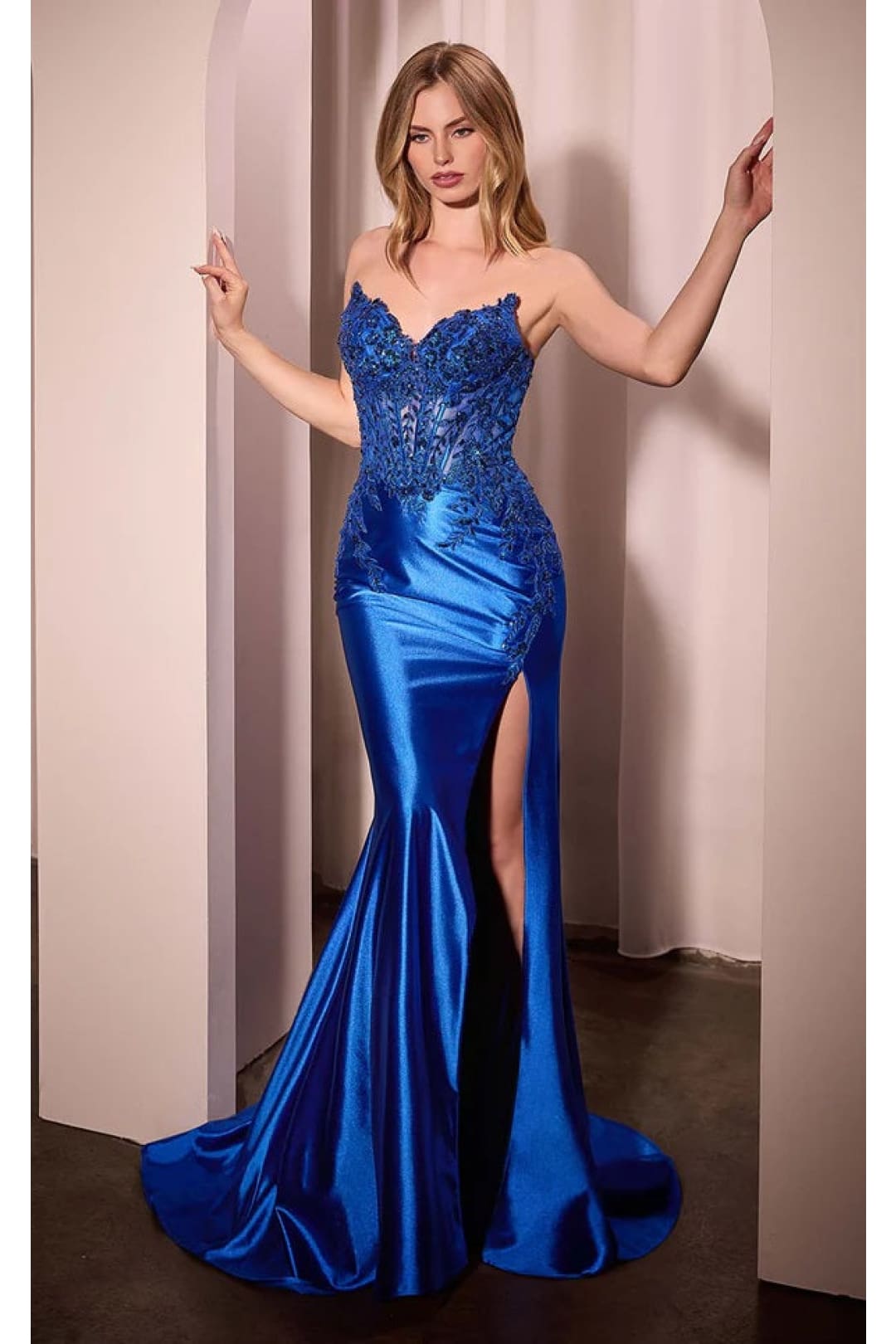 Ladivine Prom Dress Long Formal Evening Gown KV1112 - Royal / 2 - Prom