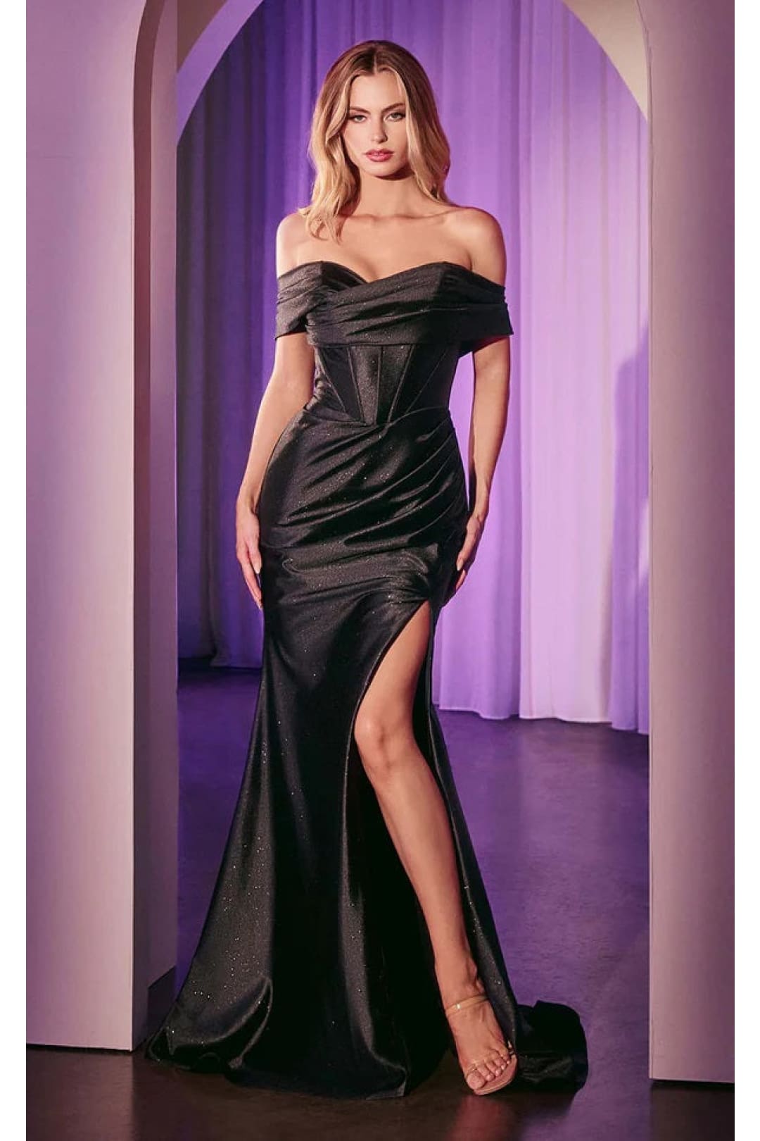 Ladivine Prom Dress Long Formal Evening Gown KV1115 - Black / 2 - Prom