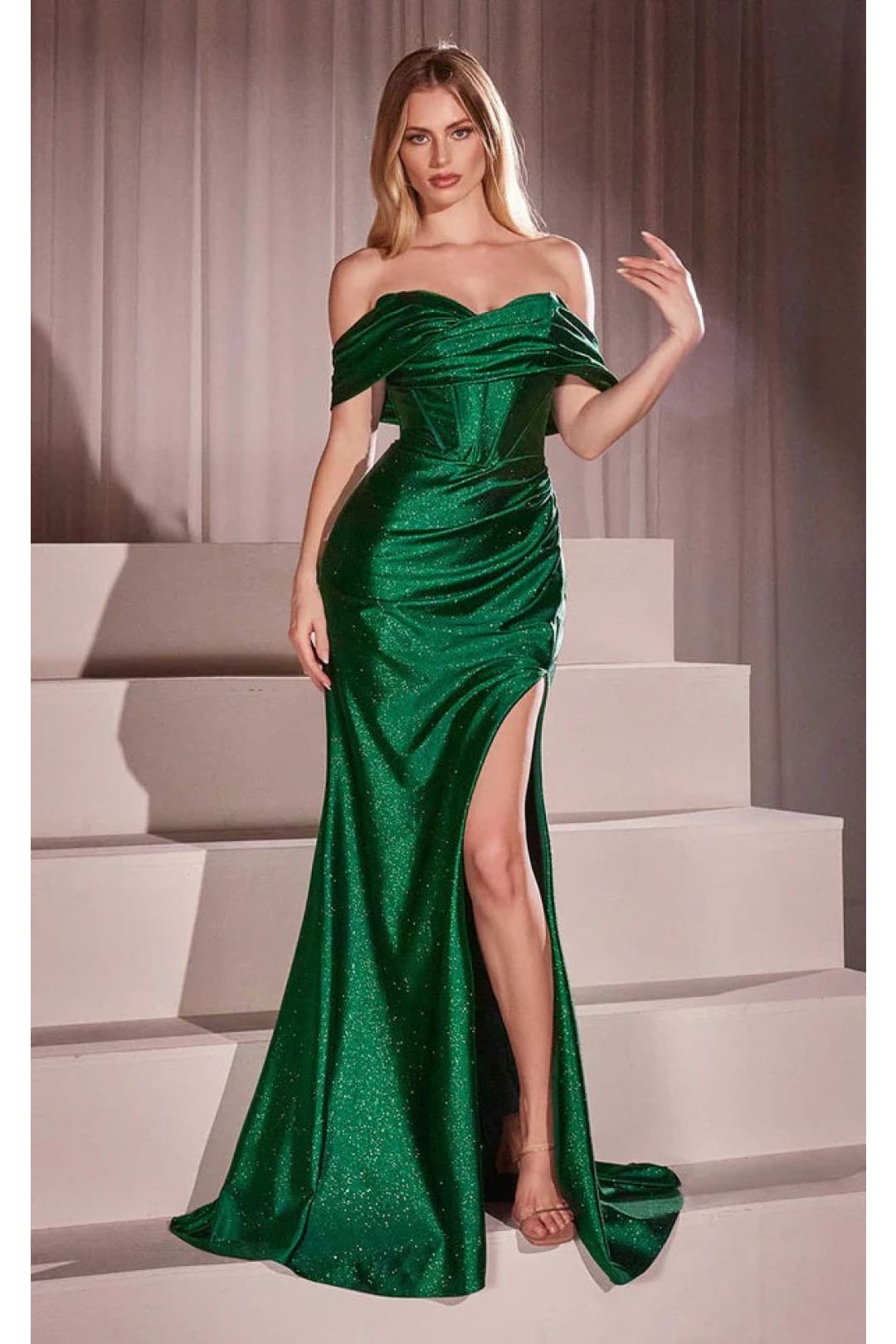 Ladivine Prom Dress Long Formal Evening Gown KV1115 - Emerald / 2 - Prom