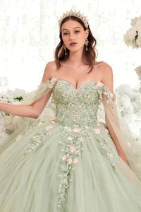 Ladivine Sage Quinceanera Dress Ball Gown Sweet 16 by 15716 - Quinceanera Dresses