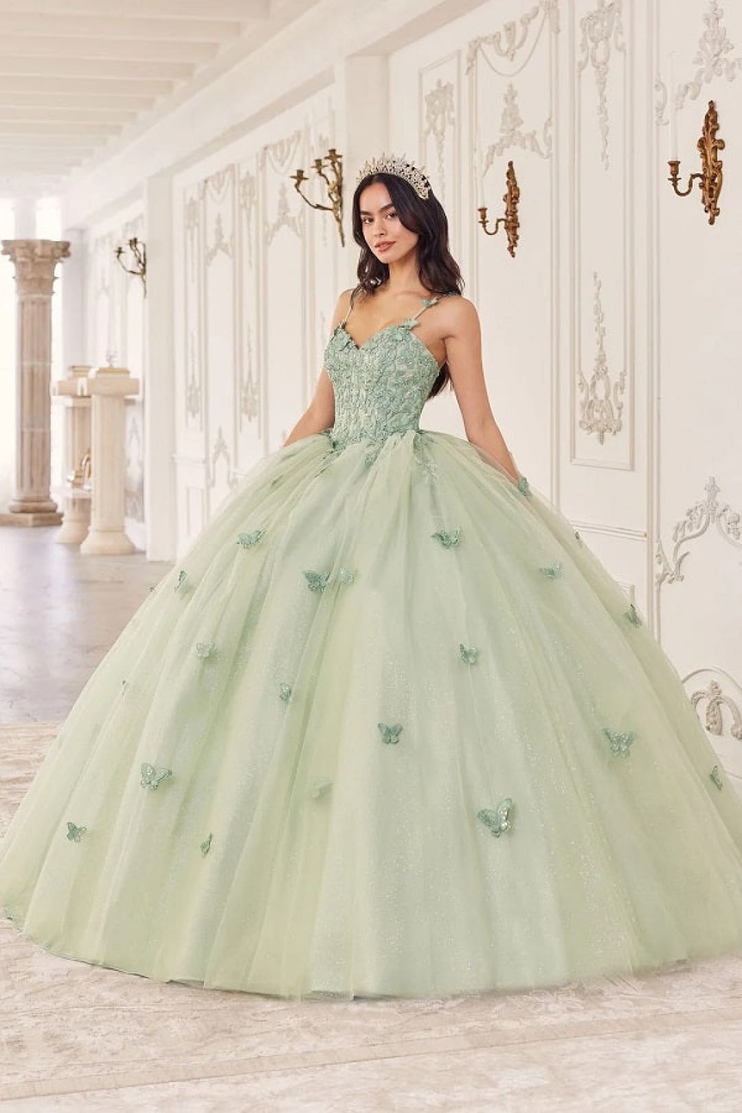 Ladivine Sage Quinceanera Dress Ball Gown Sweet 16 by 15718 - Quinceanera Dresses