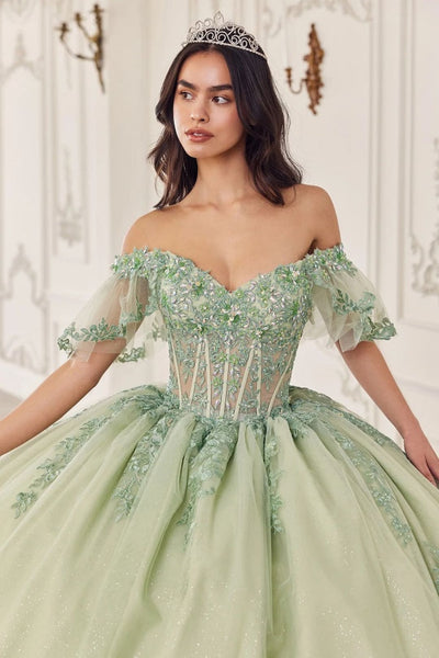 Ladivine Sage Quinceanera Dress Ball Gown Sweet 16 by 15725 - Quinceanera Dresses