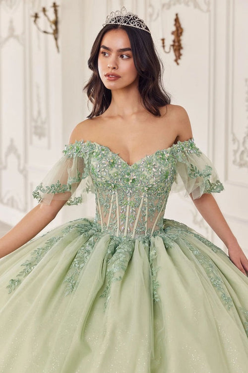 Ladivine Sage Quinceanera Dress Ball Gown Sweet 16 by 15725 - Quinceanera Dresses