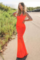 Ladivine SE016 - Satin Backless Long Dress - Prom
