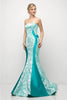 Ladivine US001 Strapless Floral Mermaid Gown - Prom