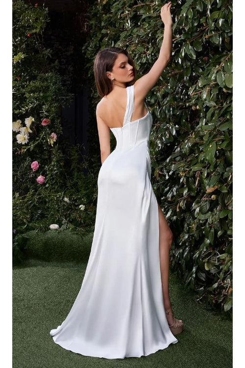 Ladivine White Wedding Dress Long Bridal Gown 7448W - Wedding Dress