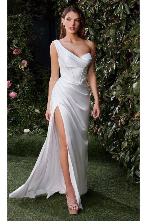 Ladivine White Wedding Dress Long Bridal Gown 7448W - Wedding Dress