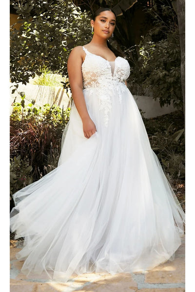 Ladivine White Wedding Dress Long Bridal Gown CB072W - Wedding Dress