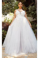 Ladivine White Wedding Dress Long Bridal Gown CB072W - Wedding Dress