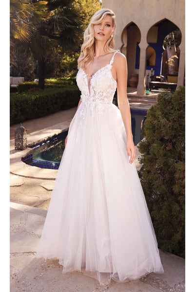 Ladivine White Wedding Dress Long Bridal Gown CB072W - Wedding Dress