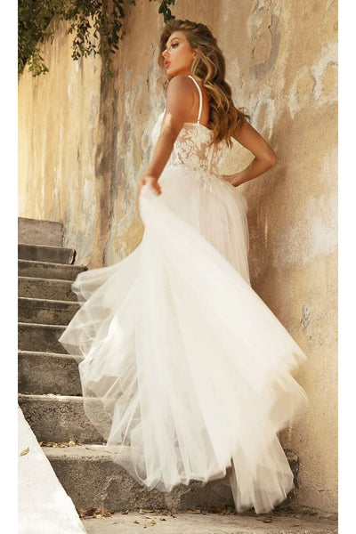 Ladivine White Wedding Dress Long Bridal Gown CB072W - Wedding Dress