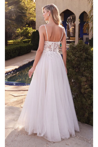 Ladivine White Wedding Dress Long Bridal Gown CB072W - Wedding Dress