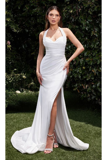 Ladivine White Wedding Dress Long Bridal Gown CD796W - White / 2 - Wedding Dress