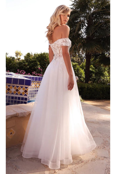 Ladivine White Wedding Dress Long Bridal Gown CD961W - Wedding Dress