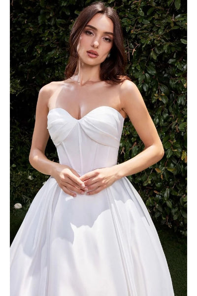 Ladivine White Wedding Dress Long Bridal Gown CDS512W - Wedding Dress