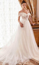 Ladivine WN307 - Embellished Off-Shoulder Bridal Dress - Prom
