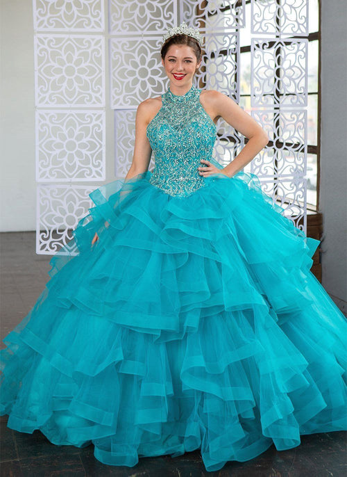 Layered Sleeveless Illusion Quinceanera Dress by Calla KY75178
