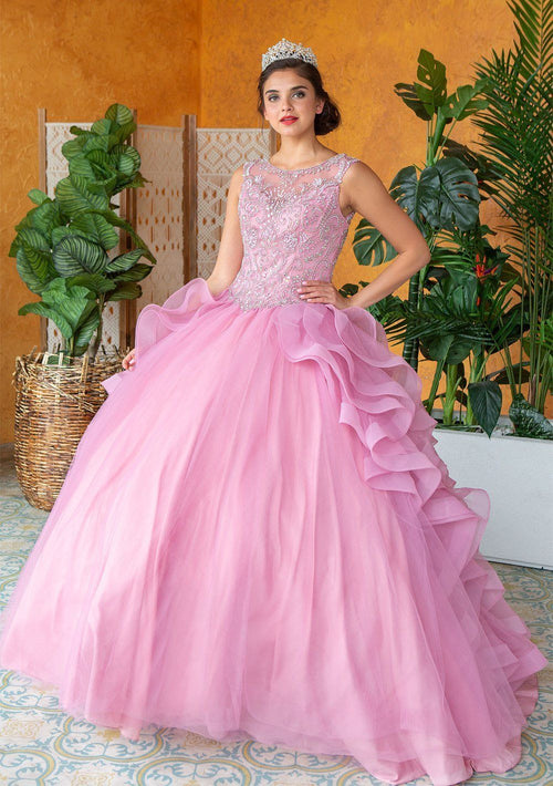 Layered Sleeveless Illusion Quinceanera Dress by Calla KY79288X-Quinceanera Dresses-ABC Fashion